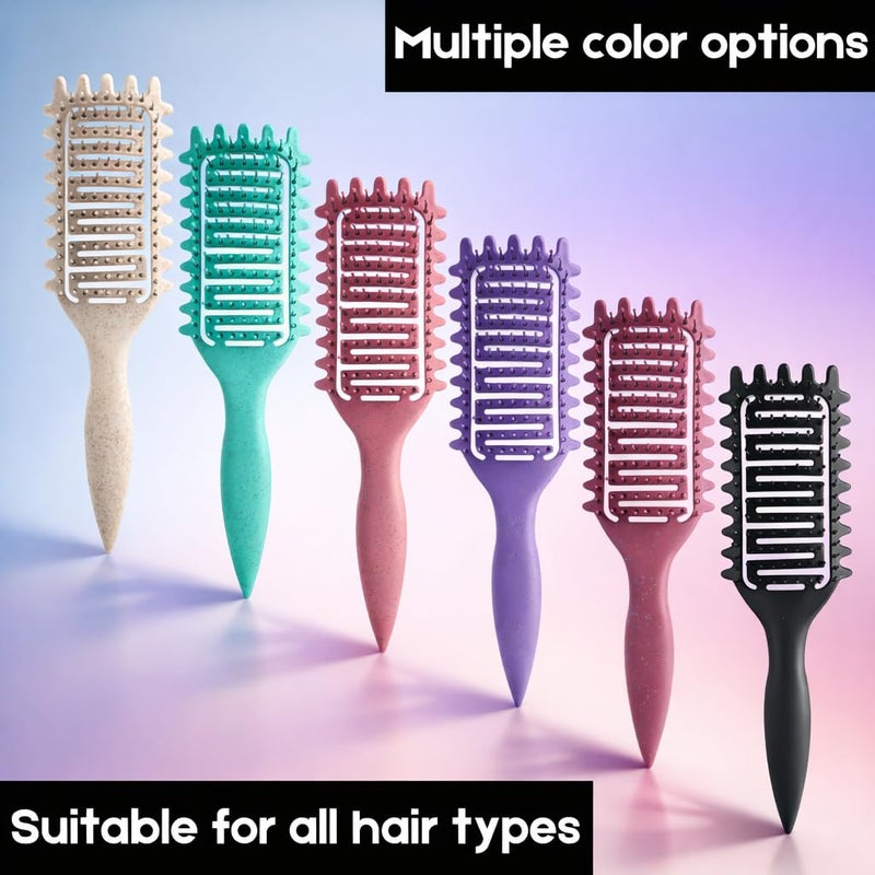 Yingbtr Curl Defining Brush,2024 Curly Hair Brush,Vented Hair Brush for Detangling, Shaping and Defining Curls For Women and Men Less Pulling (Solid black) - Image 4