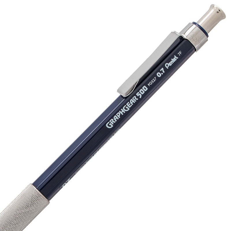 Pentel Drafting Kit with Graph Gear 500 Automatic Drafting Pencil, 0.7mm, Blue Barrel, Lead and Mini Eraser (PG527LEBP) - Image 2