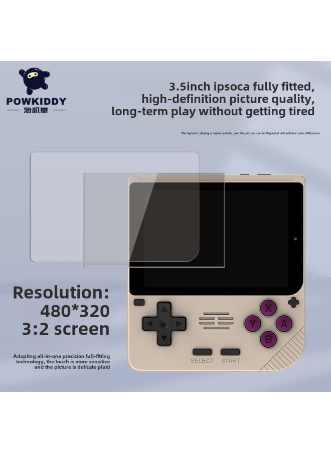 Generic - Powkiddy Bubble Machine Hall V10 Game Machine Palm Open Source GBA HD Vertical Version FC Game Machine Foreign Trade-Product Color:Retro Grey-Model:V10 - Image 1