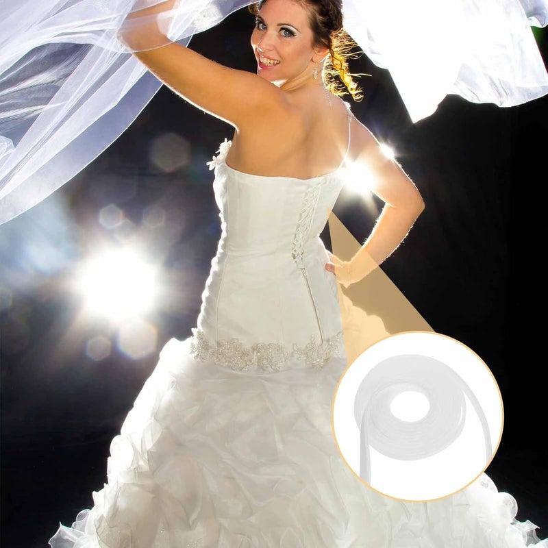FRCOLOR Adjustable Satin Tie Strap for Bridal Gown Replacement Dress Back Cord Enhances for Wedding Dress Easy to Adjust Replace Ribbons - Image 5