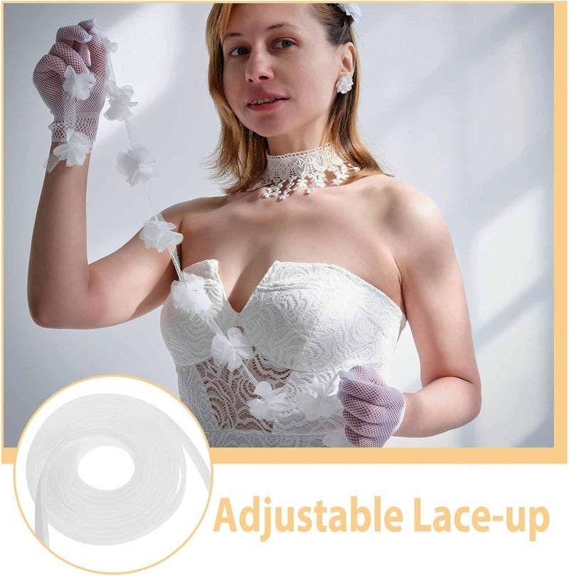 FRCOLOR Adjustable Satin Tie Strap for Bridal Gown Replacement Dress Back Cord Enhances for Wedding Dress Easy to Adjust Replace Ribbons - Image 3