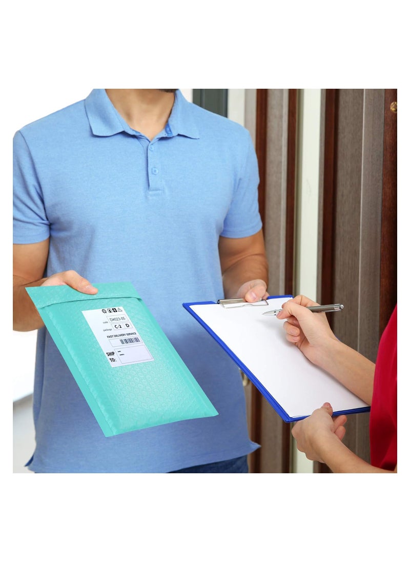 25 Pcs Teal Bubble Mailers 6x10 Inch - Stylish Self-Seal Padded Envelopes for Small Business Shipping, Opaque Matte Poly Mailers in Bulk
