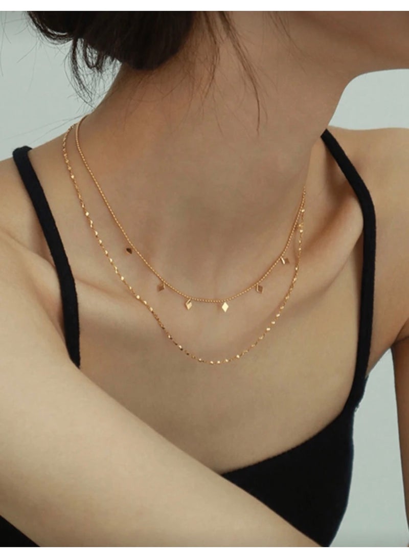 Elegance Trendy & High Quality Stainless Steel Gold Plated Necklace For Women - Image 3