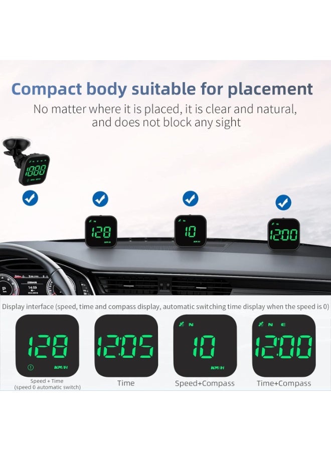 شاشة عرض أمامية للسيارة G4 GPS HUD – عداد سرعة رقمي للزجاج الأمامي مع إنذار السرعة وإضاءة محيطية ملونة، تركيب سهل ومناسب لجميع السيارات - Image 4