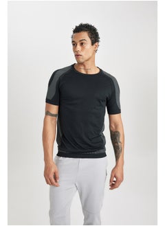 DeFacto Man Slim Fit Crew Neck Short Sleeve Knitted T-Shirt  - Image 3