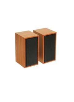 FASHION 2.0 Stereo USB Wood Computer Speakers for PC, Desktop, Laptop, Mobile, iPad, Gaming in Wood Color  - Image 1
