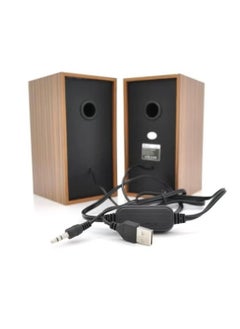 FASHION 2.0 Stereo USB Wood Computer Speakers for PC, Desktop, Laptop, Mobile, iPad, Gaming in Wood Color  - Image 2