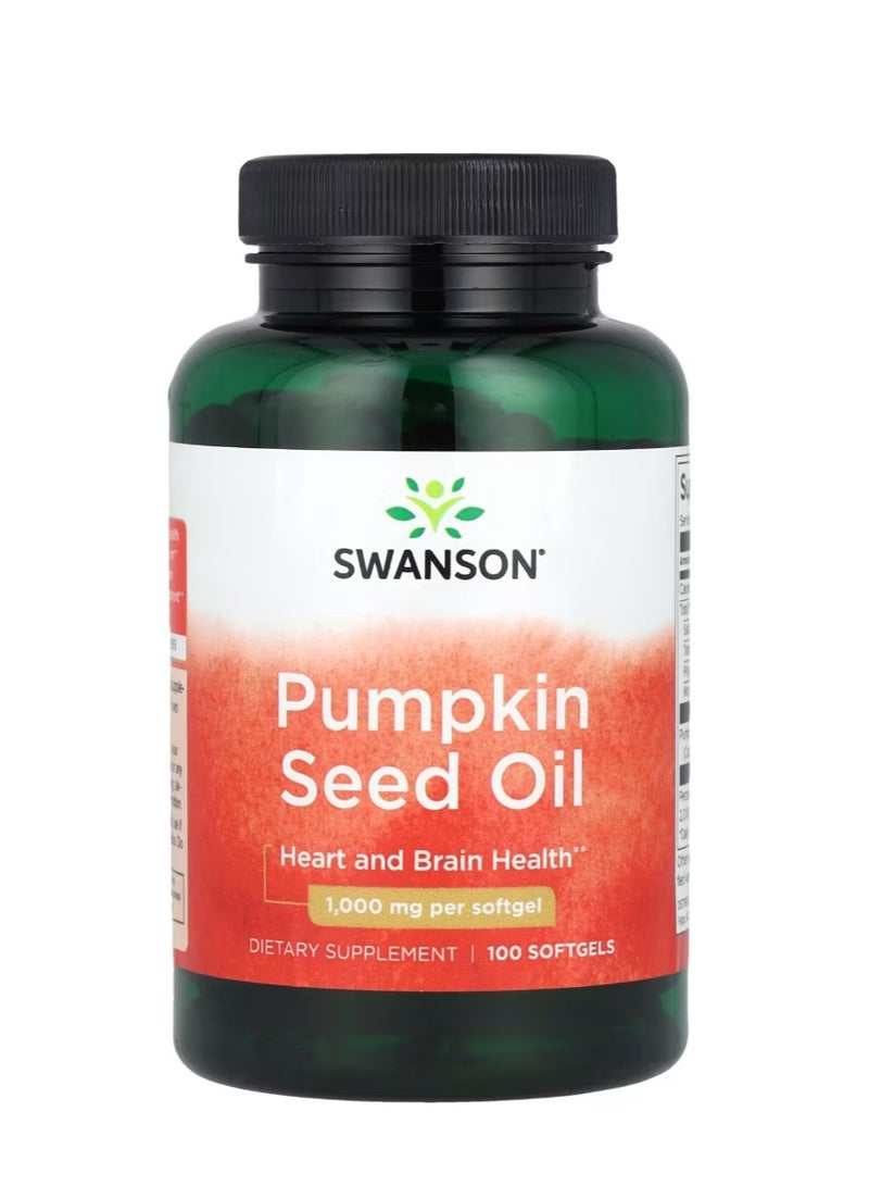 SWANSON Pumpkin Seed Oil 1000 mg 100 Softgels - Image 1