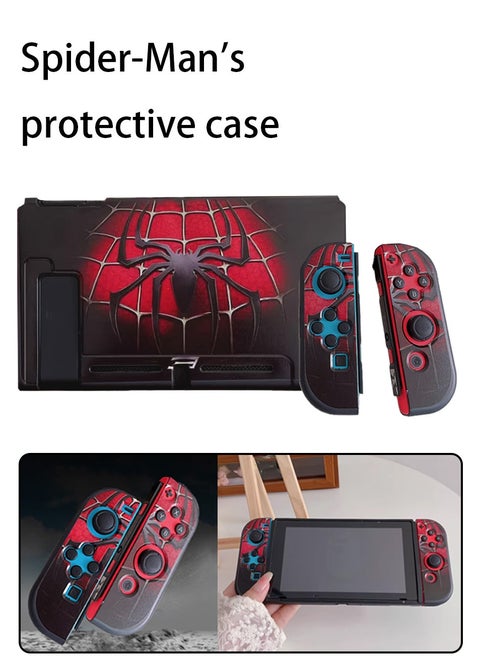 Spider-Man Theme Nintendo Switch Protective Case for Console and Joy-Con, Durable Anti-Scratch Shockproof Cover