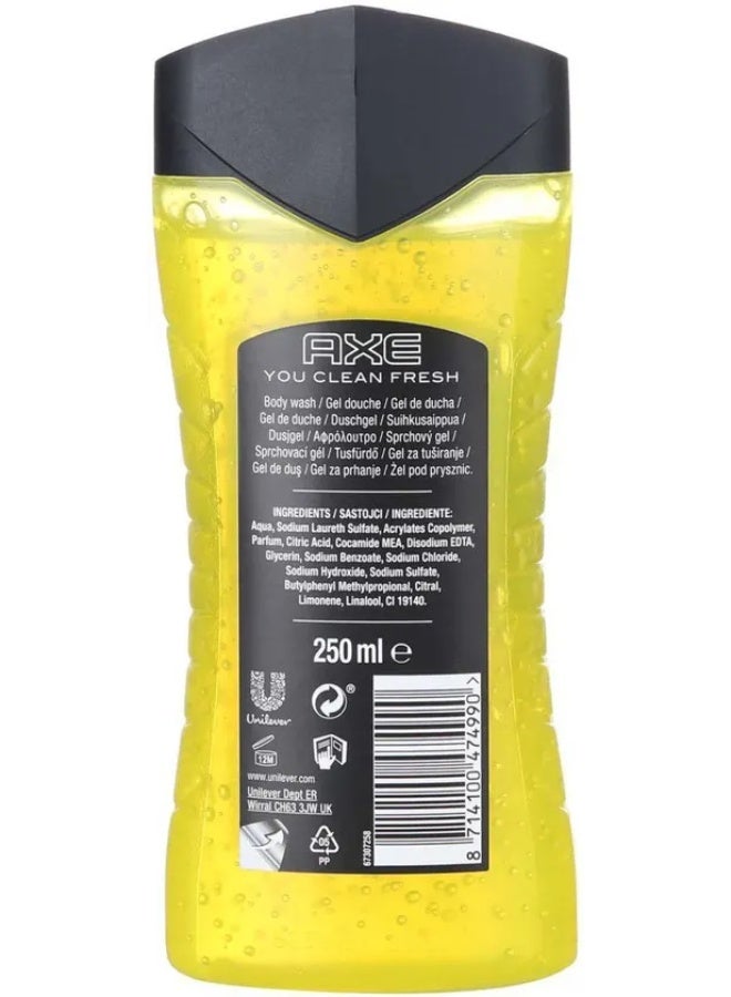 أكس جل استحمام أكس كلين فريش متعدد الاستخدام 6 في 1 (توتال أكشن) 250 مل - Image 2