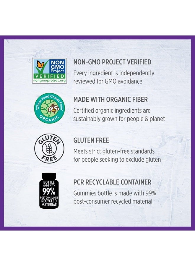 New Chapter فيتامينات متعددة للنساء على شكل حلوى - 66% سكر أقل، فيتامينات حلوى للنساء مع فيتامين C و D3 والزنك، غير معدلة وراثيًا، خالية من الغلوتين، بنكهة التوت والحمضيات، 75 حبة - Image 5