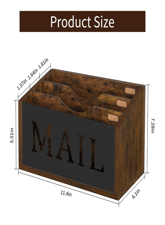 YINMIT Mail Organizer Countertop, Mail Holder with 3 Compartments, Mail Holder Sorter for Desk, Mail Organizer Wall Mounted, Countertop Desk Office Accessories Organizer for File Paper Folder - Image 4