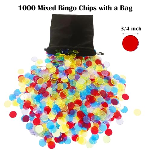 Yuanhe Complete Bingo Game Set - Includes 8" Metal Round Cage with Big Storage Bag,100 Bingo Cards,1000 Colorful Chips,75 Colored Balls and Masterboard, Ideal for Large Groups - Image 5