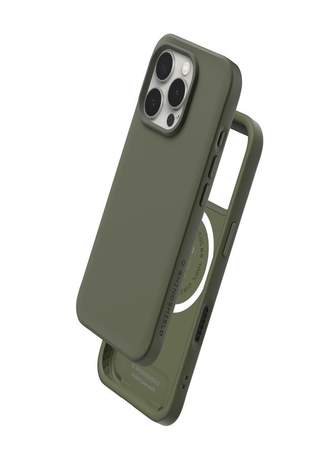 راينوشيلد جراب RHINOSHIELD متوافق مع Magsafe لهاتف iPhone 16 Pro | SolidX - غطاء واقٍ رفيع مُعزز ماص للصدمات مع حماية من السقوط من ارتفاع 3.5 متر / 11 قدمًا - أخضر طحالب بحرية - Image 1