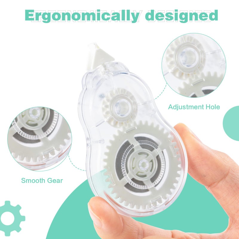 M.G مجموعة شريط تصحيح M&G 6 عبوات، إجمالي 72م/236قدم شريط تصحيح أبيض كتابة واضحة بدون وقت جفاف لمستلزمات المكتب والمدرسة للطلاب 1/5 بوصة × 39.37 قدم/عبوة - Image 4