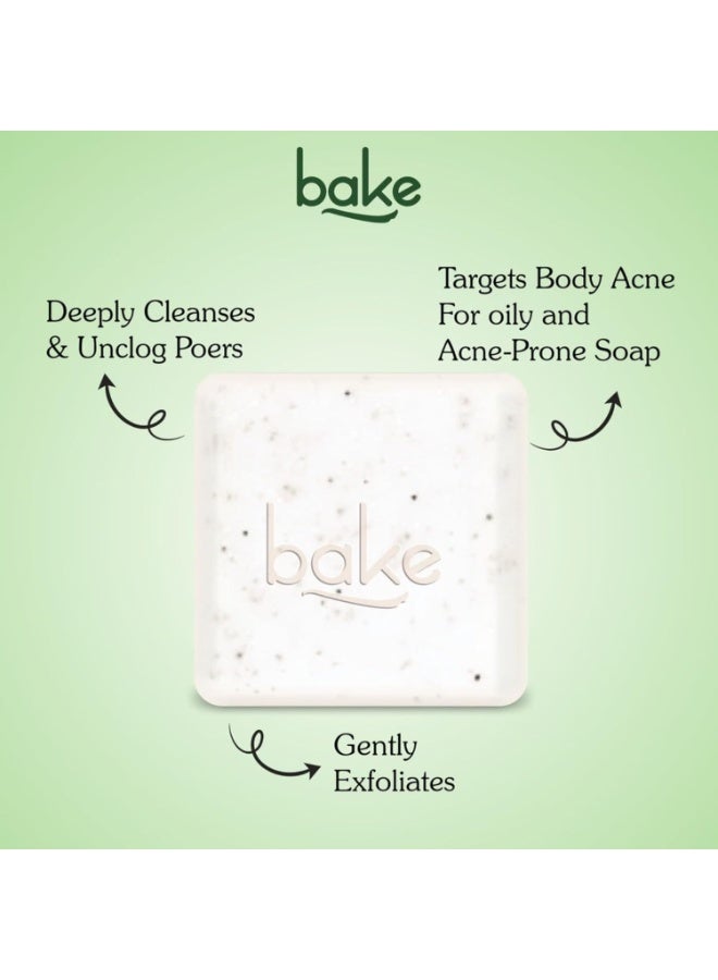 BAKE 2% Salicylic Acid Soap Scrub Treatment with Niacinamide for Body & Back Acne, Reduces Strawberry Legs | Fades Dark Spots | Non Drying Formula | Soap For Men & Women | 100g x 3 (100 g (Pack of 3)) - Image 4