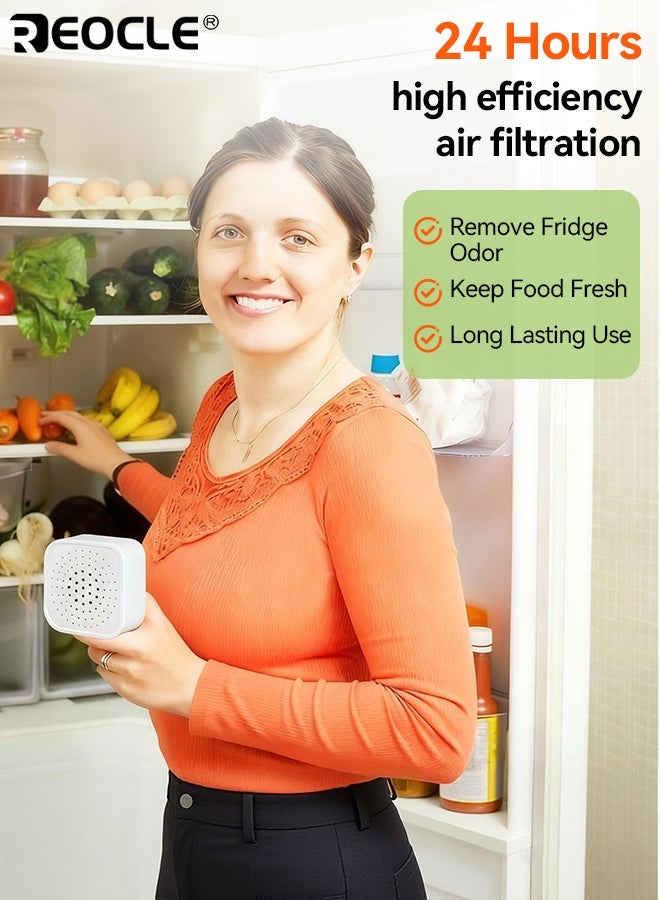 REOCLE 6pcs Activated Carbon Deodorizer for Fridge Closet Drawers Odor Eliminating Freshening Boxes Long Lasting Freshness Space Saving Effective Filtration Air Purifier Household Essentials Freshener - Image 2