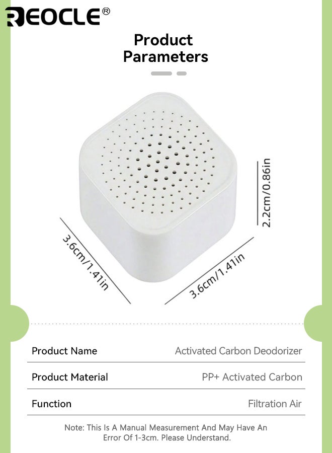 REOCLE 6pcs Activated Carbon Deodorizer for Fridge Closet Drawers Odor Eliminating Freshening Boxes Long Lasting Freshness Space Saving Effective Filtration Air Purifier Household Essentials Freshener - Image 3
