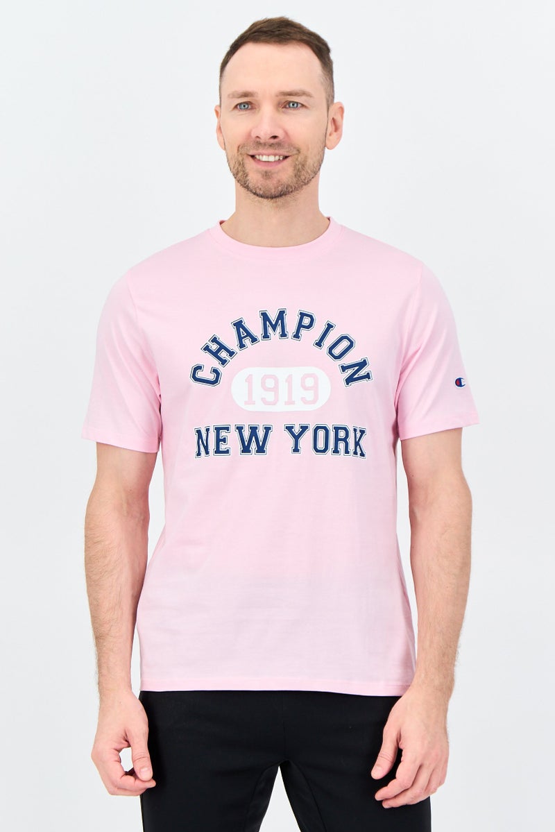Champion Men Sportswear Fit Short Sleeve Outdoor T-Shirt, Pink - Image 1