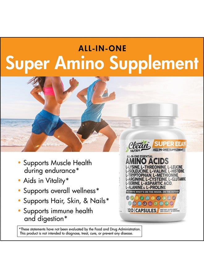 Clean Nutraceuticals مكمل الأحماض الأمينية من كلين نيوتراسيتيكالز L-لايسين، L-ثريونين، L-ليوسين، إيزوليوسين، فالين، L-هيستيدين، L-تريبتوفان، L-ميثيونين، L-أرجينين، L-سيستين، L-جلوتامين، L-سيرين، حمض الأسبارتيك - Image 3