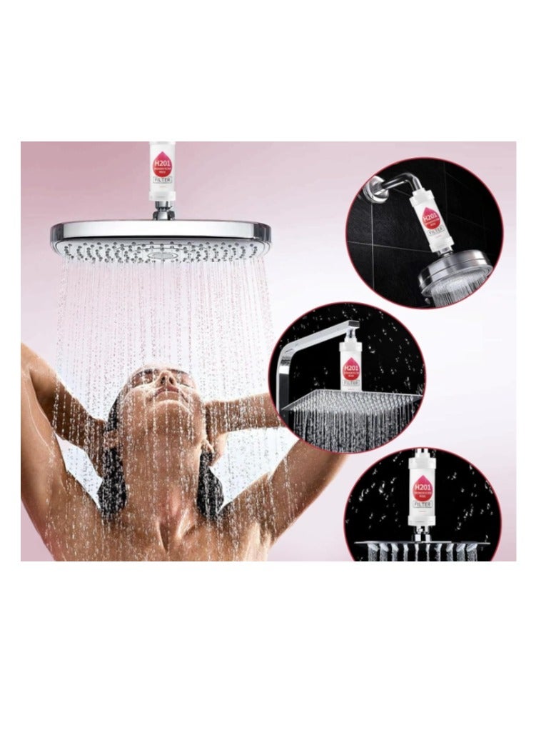 OASIS-TH Shower Soaker, Vitamin C Shower Head Filter, Hard Water Softener, Chlorine and Fluoride Shower Filter, Water Purification Filter Shower Head with Beads, Healthy Skin, Easy Install (Rose)  - Image 5