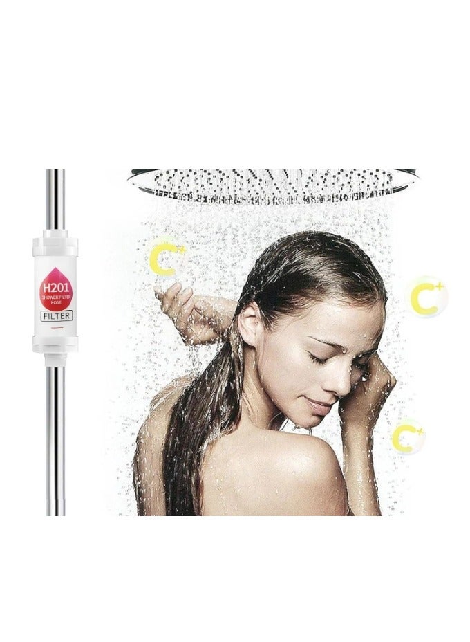 OASIS-TH Shower Soaker, Vitamin C Shower Head Filter, Hard Water Softener, Chlorine and Fluoride Shower Filter, Water Purification Filter Shower Head with Beads, Healthy Skin, Easy Install (Rose)  - Image 4