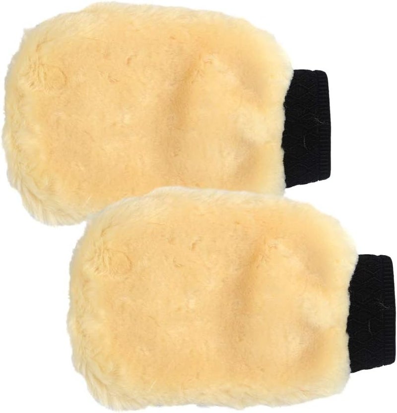 FOCCTS Wet/Dry Car Wash Mitt, Wool Auto Detailing Mitt, Quickly & Gently Cleans Delicate Finishes Without Swirls(23cm x 15cm) - Image 1