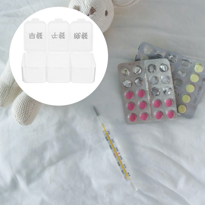 2pcs Multi-grid Organizer Portable Weekly Container Compartments Case for Travel - Image 4