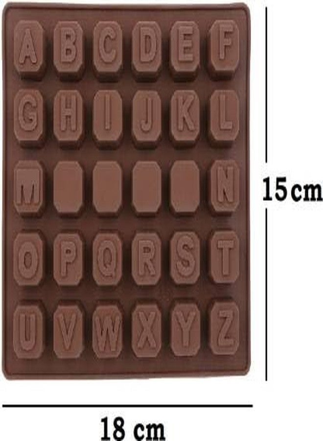 FEDDE Silicone Chocolate Mould Alphabet and Numeric Chocolates Candy Mold Ice Cube Tray Combo - Image 3