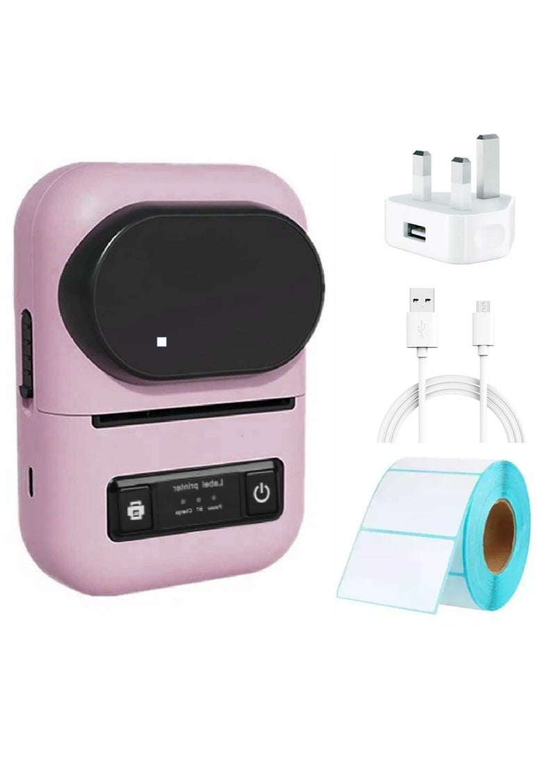 DIGI CORE Inkless Label Maker Machine Portable Printer Label Maker Portable Bluetooth Thermal Label Printer For Barcode Name Address Compatible With Android iOS And Windows System With 1 Label Roll And Charger  - Image 1