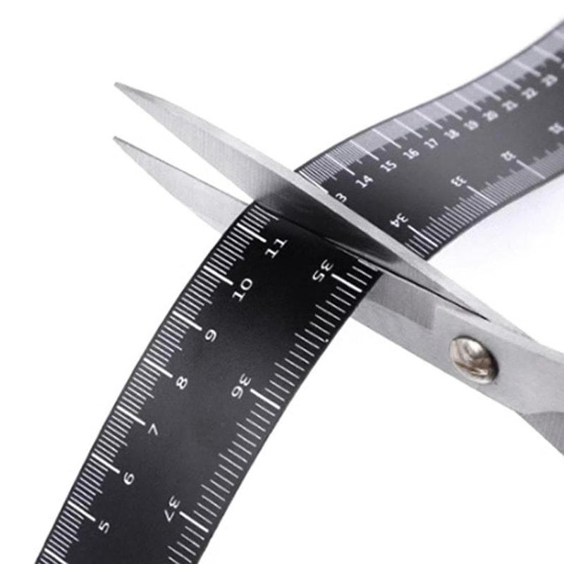 Black Flexible Ruler Tape 1M Roll Up Design Measuring Tool for Frame Edge and Tear Fences - Image 3
