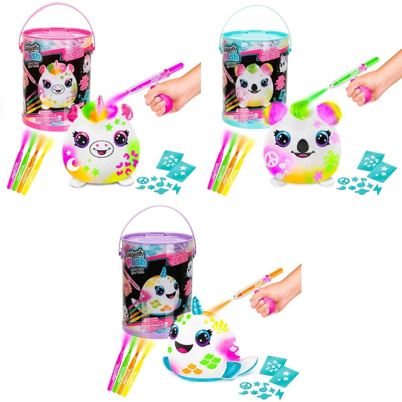 Canal Toys - Airbrush Plush Neon Squish Pals Paint Can (3 Models) - AIR022 - Image 1