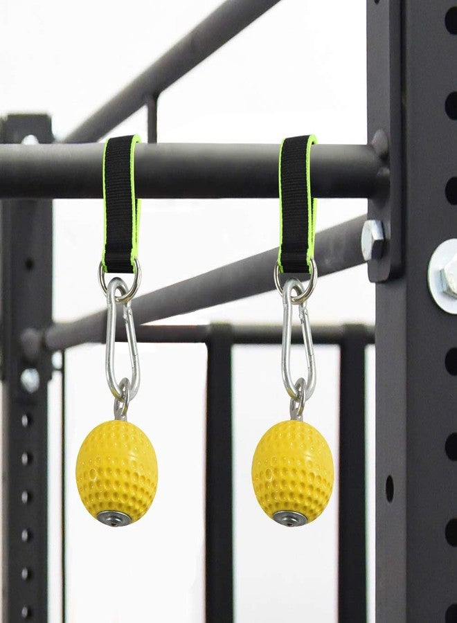 ZNCMRR Climbing Pull Up Power Ball Hold Grips with Straps, Non-Slip Hand Grips Strength Trainer Exerciser for Bouldering, Pull-up, Kettlebells, Fitness, Workout - Image 2