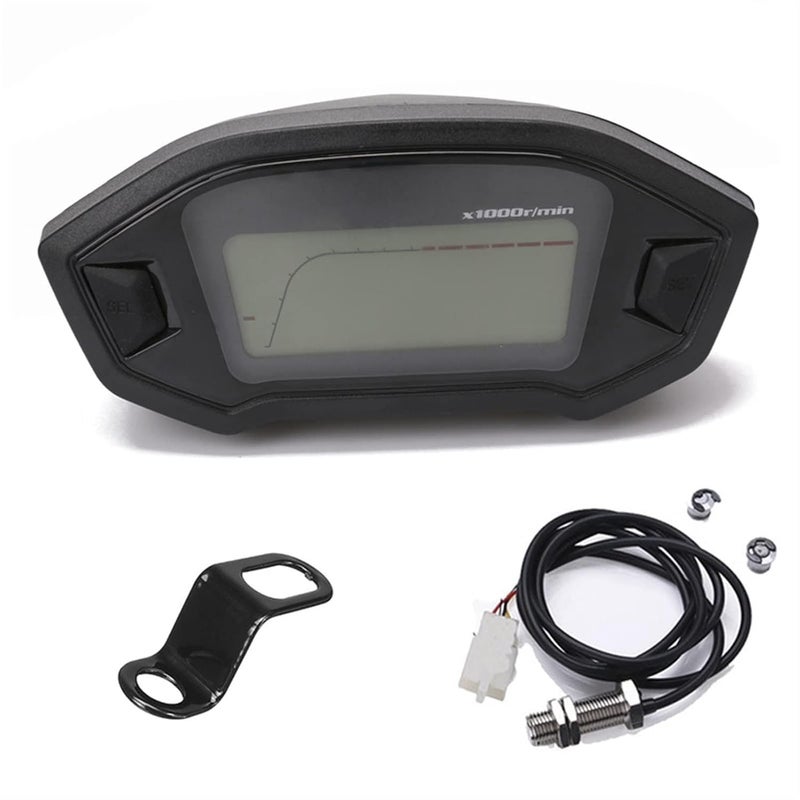 DEMULAX Universal Motorcycle LCD Digital Speedometer - Image 1