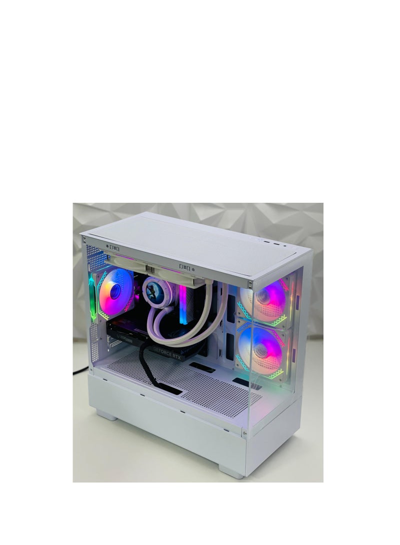 WJCOOLMAN (أبيض) WJ COOLMAN BLADE ELITE 3F – صندوق Micro-ATX مع 3 مراوح RGB مثبتة مسبقًا - Image 1