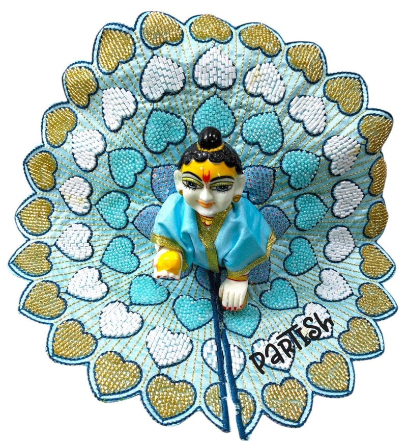 Partish Laddu Gopal Heavy Poshak Pack of 4 l Ladoo Gopal Dress l Bal Gopal l Kanha Ji Thakur Ji Heavy Dress Size 2 (Pack of 4, Size 2) - Image 5
