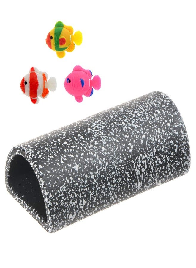 Saim Ceramic Fish Spawning Cave Aquarium Plecos Cave Hideout Shelter Shrimp Fish Breeding Cave Fish Tank Decor Ornaments with 3 Fish Decorations for Fish to Rest Hide and Play - Image 1