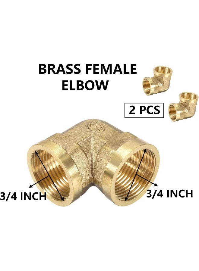 Royal Apex Brass Multi Purpose Hose Fittings With Bsp Thread For Plumbing, Gas, Hot Water Pipe Connector, Pneumatic Etc (Female Elbow, 3/4 Inch) - Image 2