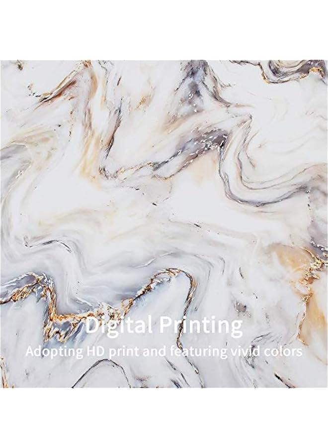 HOOKOR Grey Gold Marble Shower Curtain Set, Abstract Modern Shower Curtain for Bathroom Decor, Luxury Standard Shower Curtain for Bathtub, Waterproof Washable Fabric Shower Curtain, 72 x 72 - Image 3