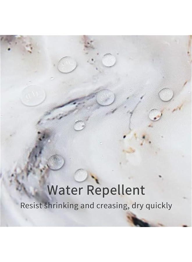 HOOKOR Grey Gold Marble Shower Curtain Set, Abstract Modern Shower Curtain for Bathroom Decor, Luxury Standard Shower Curtain for Bathtub, Waterproof Washable Fabric Shower Curtain, 72 x 72 - Image 4