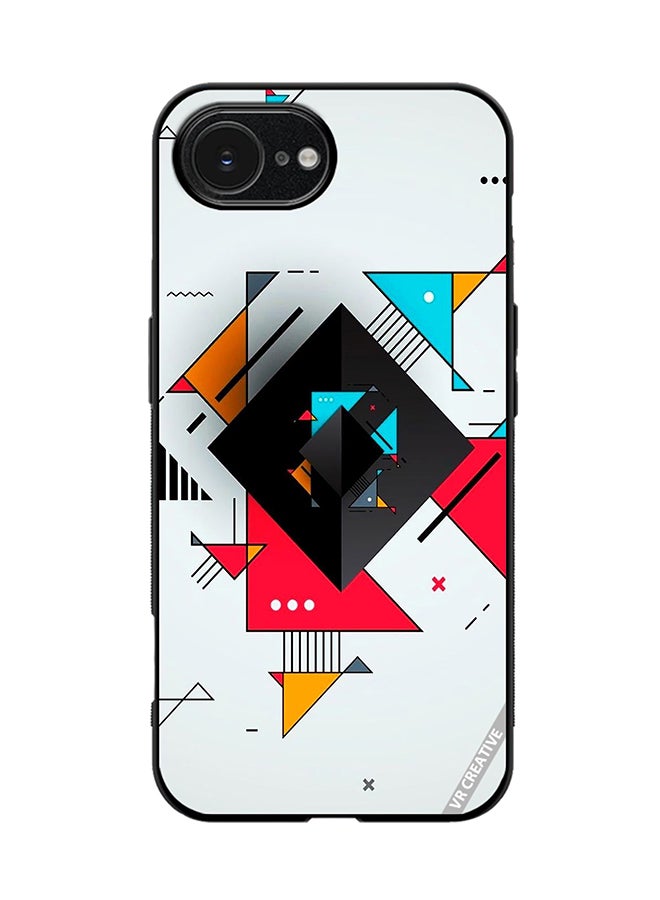 Protective Case Cover For Apple iPhone 16e Geometric Abstract Design Multicolour