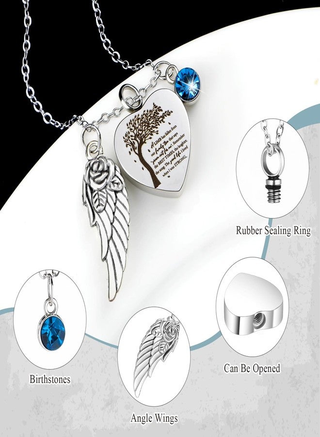 Shimeyao Set of 8 Small Urn Cremation Jewelry Necklaces for Ashes Stainless Steel Keepsake Urns Memorial Locket Mini Ash Holders Waterproof for Human Adult Female Male Loved One(Light Blue) - Image 3