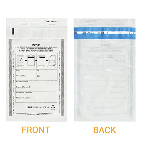 zmybcpack 500 Pack Deposit Bags, Tamper-Evident Bags, Security Bank Pocket, Cash register bags (6x9 Inch, White) by zmybcpack - Image 3