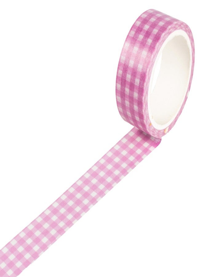 itsy-bitsy Itsy Bitsy Washi Tape Classic Checks - Pink 15mmx10mtr | for Craft Scrapbooking, Gift Wrapping, Border, Diary Decoration, Journal Planner | Tapes for DIY Art & Crafts - Image 2