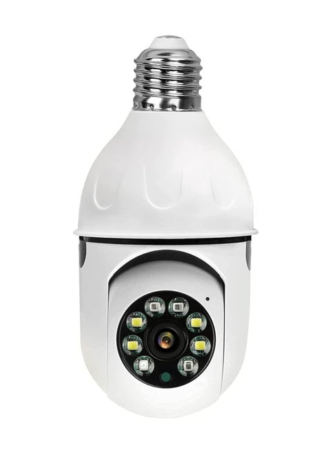 E27 Bulb Camera, 1080P Security Camera System with 2.4GHz WiFi, 360 Degree Wireless Home Surveillance Cameras, Night Vision, Two Way Audio, Smart Motion Detection