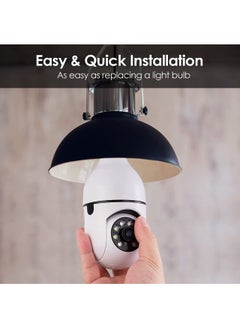 YOMNA E27 Bulb Camera, 1080P Security Camera System with 2.4GHz WiFi, 360 Degree Wireless Home Surveillance Cameras, Night Vision, Two Way Audio, Smart Motion Detection  - Image 5