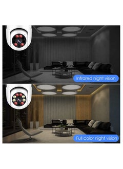 YOMNA E27 Bulb Camera, 1080P Security Camera System with 2.4GHz WiFi, 360 Degree Wireless Home Surveillance Cameras, Night Vision, Two Way Audio, Smart Motion Detection  - Image 4