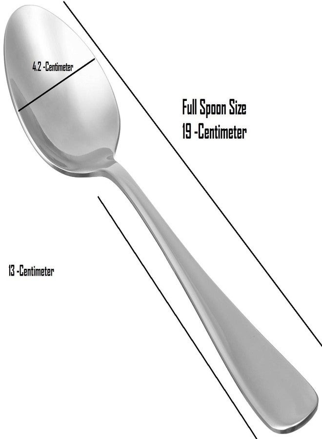 Krishn ROOP Stainless Steel Dinner Spoons & Heavy Grade Dessert (8pcs) - Image 2