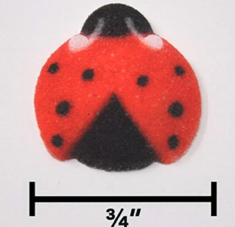 Oasis Supply Edible Sugar Ladybug Toppers - 24 Piece Set - Red & Black Hand-Painted Decorations for Cakes, Cupcakes, Cookies, Baby Showers, Birthday Parties & Spring Themes - Image 4