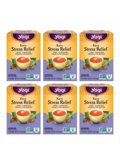 YOGI Tea - Kava Stress Relief (6 Pack) - Eases Tension and Promotes Relaxation - Caffeine Free - 96 Herbal Tea Bags  - Image 1